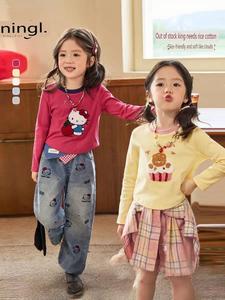 <span class=keywords><strong>T</strong></span>-<span class=keywords><strong>shirt</strong></span> à manches longues pour bébé fille, motif dessin animé, collection Printemps-Automne, hauts tendance pour jeunes filles - Product Image 1