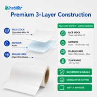Rouleau Jumbo en PP Blanc Mat Autocollant pour Impression Offset