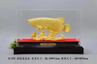 Usine en gros cadeaux décoration de bureau à domicile bonne entreprise chanceuse style chinois Feng shui statue modèle métal 24K poisson doré