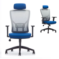 Chaise de bureau classique en maille avec dossier inclinable et squelette dorsal renforcé