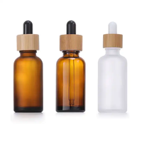 Botol Tetes Kaca Amber Bambu Alami Grosir 30ml Botol Tetes Serum Minyak Esensial