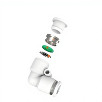 Raccord coudé pneumatique en plastique et cuivre à angle droit, à insertion rapide, pour cylindre, machine, tuyau d'air 4-16mm, garantie 1 an