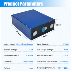 Batteries lithium-ion Starmax 3.2V 668Ah 628Ah 314Ah 280Ah, cellules de batterie prismatiques rechargeables, batterie de stockage solaire - Product Image 3