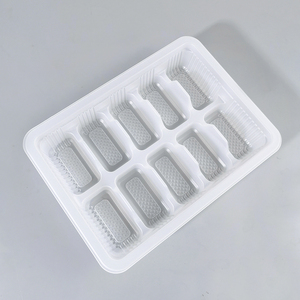 Tùy chỉnh vỉ thực phẩm khay 10-lưới dùng một lần hoành thánh bao bì khay nhựa PP bánh bao bên trong lót nguyên Pastry GOTO hộp - Product Image 3