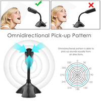 Microphone à condensateur USB pour ordinateur - Filaire, léger, portable, omnidirectionnel, 50Hz-16kHz, pour conférences, jeux, enregistrement