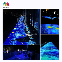 Éclairage extérieur Affichage hologramme interactif tout-en-un à projection au sol/sol Publicité pour parc jardin