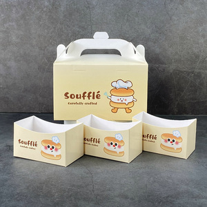 Set Regalo Professionale per Pasticceria con Apertura Frontale Trasparente, Manico Portatile, Scatola in Cartone Bianco per Soufflé, Confezione OEM - Product Image 3
