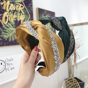 Fashion High QualityFancy Hairband Custom <strong>Plastic</strong> Pnk Diamond Cross <strong>Headband</strong> for Girls - Product Image 2