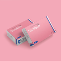 Boîte pliante personnalisée en papier durable, couleur blanche, impression CMJN, pour pharmacie