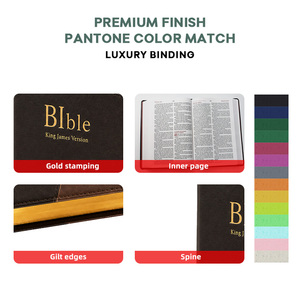 Servicio de Impresión de Libros por Encargo, Diseño Personalizado, Multilingüe, <span class=keywords><strong>Hebreo</strong></span>, Estampado en Caliente, Biblia Inglesa Versión King James - Product Image 2