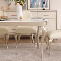 Ensemble de table et de chaises de salle à manger en bois massif de style américain, luxe léger, minimaliste français, pour salle à manger et restaurant