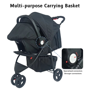 Venta al por mayor de China 3 ruedas Carrinho De <span class=keywords><strong>Bebe</strong></span> <span class=keywords><strong>Jogger</strong></span> una mano plegable 2 en 1 cochecito de bebé Walker Carrier - Product Image 5