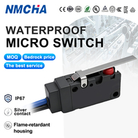 Micro-interrupteur miniature étanche WZ100A02-W2, avec câble, type à levier court, action instantanée, étanchéité IP67, plusieurs styles disponibles