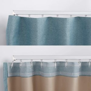 Ruban de <span class=keywords><strong>rideau</strong></span> à plis transparents et crochets en plastique <span class=keywords><strong>pour</strong></span> suspendre les rideaux - Product Image 4