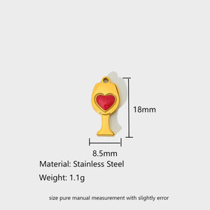 Dijes Personalizados a Prueba de Agua al por Mayor, Chapados en Oro de 14k y 18k, Dijes de Acero Inoxidable 316L para la Elaboración de Joyería - Product Image 6