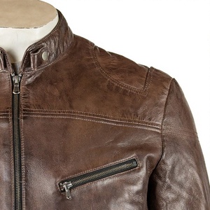 Stylish <b>Men's</b> Genuine Leather <b>Jacket</b> with <b>Long</b> Sleeve Latest Design High Quality Best Popular Style New Condition - Product Image 3