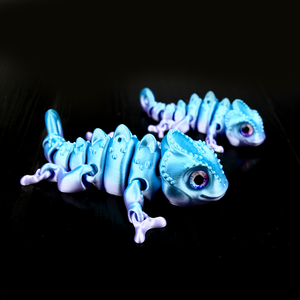 Figura de Animal en 3D con Gradiente, Camaleón, Modelo Articulado con Láser, Juguete de Plástico, Regalo, Colección de Animales y Dinosaurios, Superventas - Product Image 5