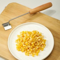 Éplucheur de maïs manuel plat en acier inoxydable, résistant au lave-vaisselle, couteau à maïs, éplucheur-râpe domestique, gadget de cuisine