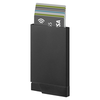 Portefeuille en métal personnalisé avec logo OEM, minimaliste, en aluminium, automatique, pour cartes de crédit, avec blocage RFID, pour hommes