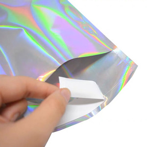 Özel lazer holografik kendinden yapışkanlı çanta zarf dosya gömlek ifade giyim holografik hediye kozmetik çantası - Product Image 6