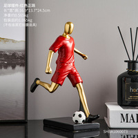 Décoration moderne de la maison en résine Figure Sculpture Artisanat Ornements de joueur de football