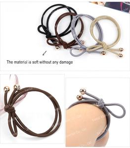 Hot Selling Korea Elastische Diverse Kleur Geknoopt Nylon Boog Parel Haar Banden L Haar Elastische Voor Armbanden - Product Image 4
