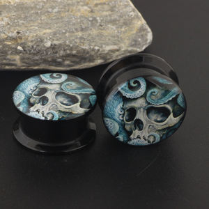 Mélanger La Taille 20 pièces Acrylique UV Vis Logo Bouchons D'<span class=keywords><strong>oreille</strong></span> Expandeurs Boucles D'oreilles Lobe Kit D'étirement Piercing Bijoux De Corps Chair tunnels - Product Image 2