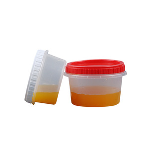 Boîte à soupe jetable en plastique avec couvercles rouges et blancs, anti-fuite, transparente, pour desserts - Product Image 5