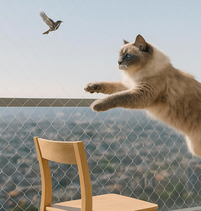 फैक्ट्री ओएम 3*8 / 3*6 बिल्ली शुद्ध बालकनी विरोधी सुरक्षा पालतू जानवर जाल पेट की सुरक्षा नेट मेष - Product Image 1