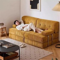Canapé modulaire de salon moderne et luxueux, meubles sectionnels, canapé rectangulaire à un siège, en velours côtelé, compression, rembourrage, style décontracté, école