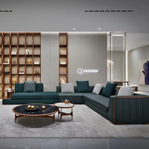 ชุดโซฟาหนังวอลนัทระดับไฮเอนด์หรูหราทันสมัยสำหรับ<span class=keywords><strong>ห้อง</strong></span>นั่งเล่นสไตล์อเมริกาเหนือสำหรับวิลล่าแมนชั่นขนาดใหญ่ - Product Image 1