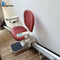 Fauteuil monte-escaliers électrique pliable pour personnes à mobilité réduite, haute qualité, capacité de charge 150 kg, vitesse 7,2 m/min, ceinture de sécurité