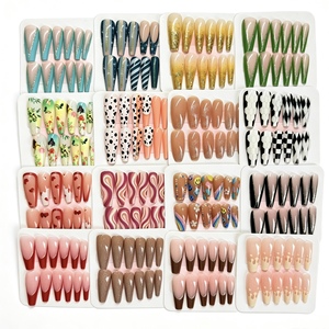 Diseño Mixto, 10 Uds. al por Mayor, <span class=keywords><strong>Uñas</strong></span> Postizas Reutilizables de Alta Calidad, Lindas, Francesas, Simples, 3D, Forma Ataúd, Cuadradas, Acrílicas, a Presión - Product Image 5
