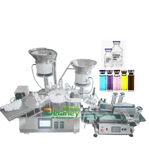lab use small machine compact vial filling and capping machine powder vial filling machine