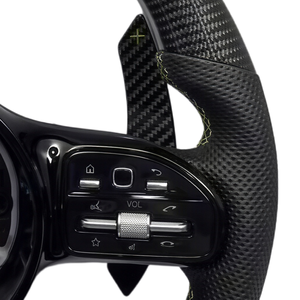 Volant de direction en fibre de carbone personnalisé pour <span class=keywords><strong>Mercedes</strong></span> Benz <span class=keywords><strong>GT</strong></span> W176 W204 W212 W205 W218 W213 W211 W177 W463 E63 <span class=keywords><strong>AMG</strong></span>, accessoires de voiture - Product Image 4