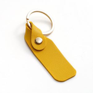 New Arrivals Promotional Gifts High Quality PU Keyring <b>Key</b> Chain Blank Girls & Boys Ins Gifts Metal Leather Keychain - Product Image 1