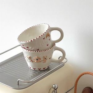 Factory Direct China Custom 3D Animal Ceramic Bear Heart <b>Pattern</b> Eco-friendly Food Safe Stoneware Coffee Mug - Product Image 5