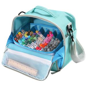 Sac fourre-tout personnalisable pour fournitures artistiques, mode décontractée, grande capacité avec fermeture éclair pour marqueurs, crayons, pinceaux (matériau PU) - Product Image 1