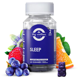 Etiqueta privada Vegan Sleep Gummy Melatonin 6mg Sleep Aid Gummies para adultos Valerian Vitamin B6 L-Theanine 5 HTP - Product Image 1