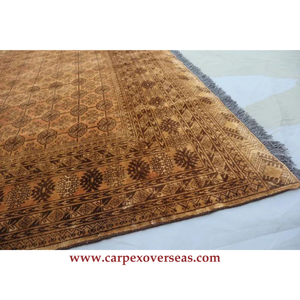 Alfombra de lana persa naranja duradera y cómoda, tamaño grande, hecha a máquina, antideslizante y antimicrobiana para sala de estar - Product Image 1