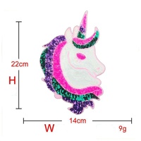 Patch Licorne Personnalisé à Paillettes, Badge Brodé Arc-en-ciel, Applique Cheval Scintillant, Animal Magique Adorable à Thermocoller pour Vêtements d'Enfants et Jouets DIY