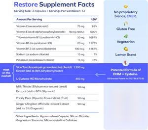การเสริมอาหารมังสวิรัติ dhm + L-cysteine สนับสนุนตับต่อสู้กับอาการเมาค้างปาร์ตี้ดื่มสุราตอนเช้า-นมสารสกัดจากดอกธิสเซิล - Product Image 3