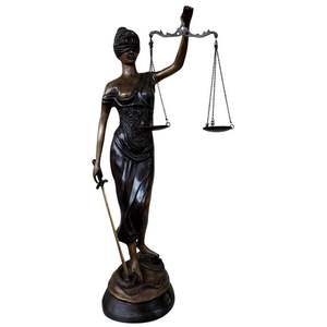 Estatua de la diosa de la <span class=keywords><strong>justicia</strong></span> para mujer, escultura de bronce europeo fundido en caliente, para decoración del hogar - Product Image 5