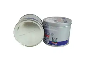 Lata de grasa lubricante de 2kg, barril de metal con tapa de lata