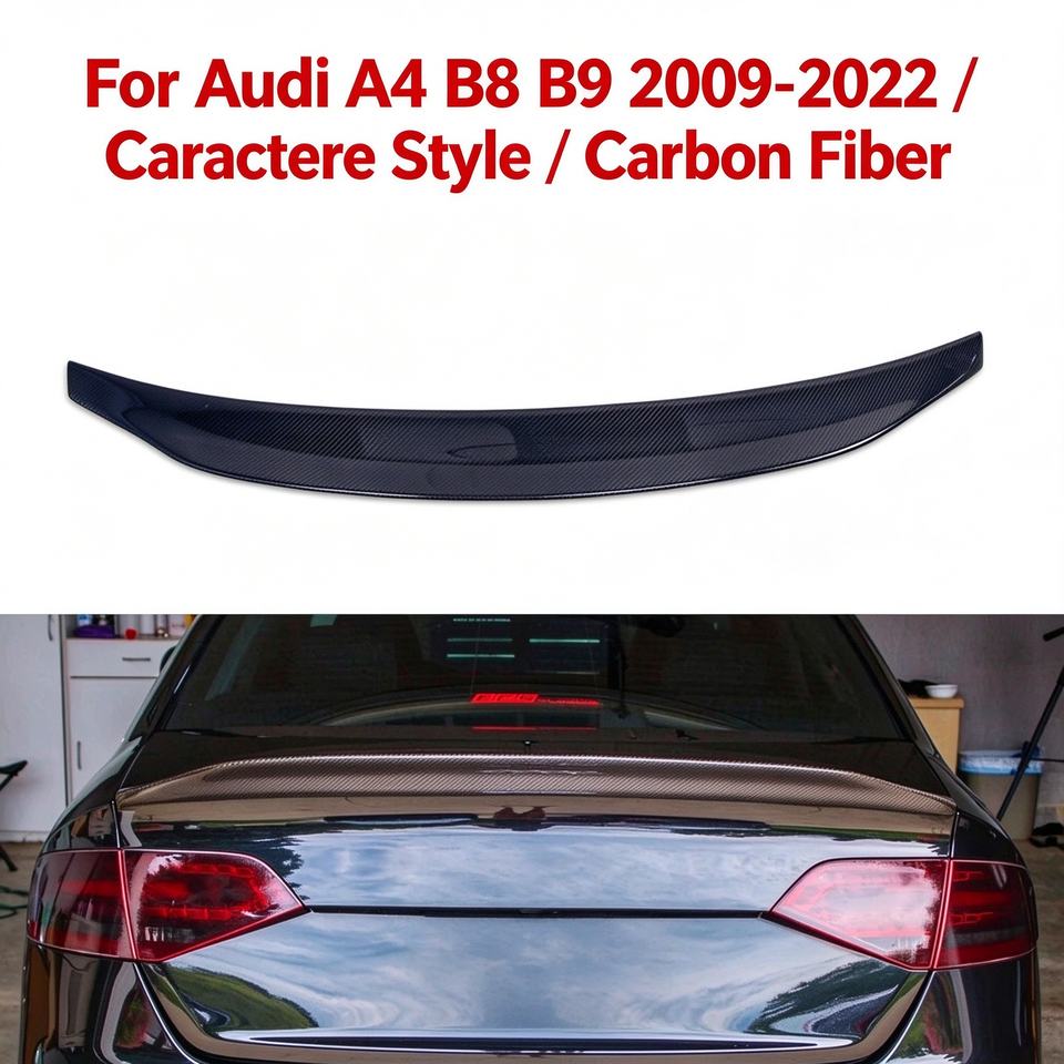 Carbon Fiber Caractere Style Rear Spoiler Gloss Black Rear Wing Trunk ...