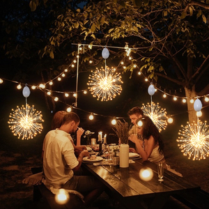 Luces <span class=keywords><strong>Led</strong></span> impermeables con rotación de Motor para Navidad, iluminación de fuegos artificiales con cable de cobre para Decoración, con USB, Starburst, IP44 - Product Image 4