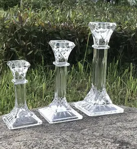 Wedding Decoration Supplies Metal Candelabra Glass Crystal Gold Lanterns Candle Stick Holders Jars