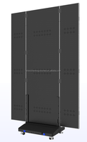 Nouveau Design 1280x1920mm Intérieur P1.5 P1.8 P2.5 Triple Pliable LED Affichage Publicité Salon LED Panneau avec 4 Roues Shopping