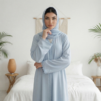 Abaya de Luxe 2026 pour Femmes Musulmanes, Cardigan à Boutons avec Hijab, Modèle Floral, Idéal pour l'Aïd et le Ramadan, Style Dubaï