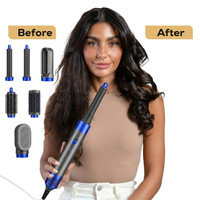 Sèche-cheveux multifonctionnel HS-08 à température réglable, pour soins capillaires, usage en salon, haute vitesse, 6 en 1, multi-styler